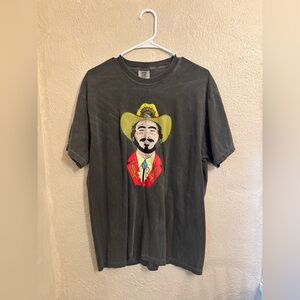 Comfort Colors Charcoal Tee with Cowboy Graphic